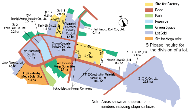 Shinagawa-Dai Industrial Park Lot Map