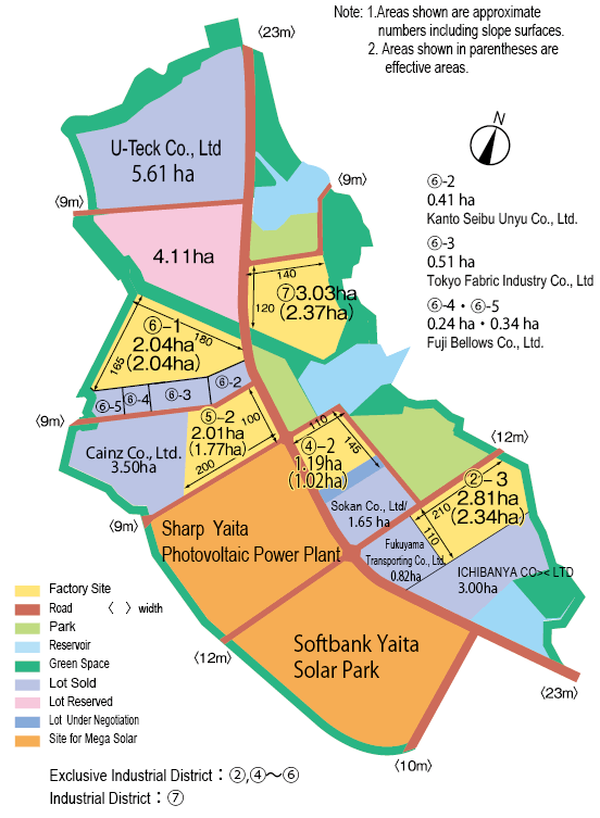 Sinagawadai Industrial Park Lot Map