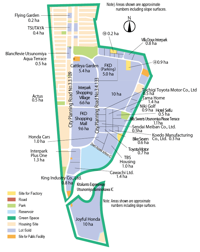 Inter Park Utsunomiya Minami Lot Map