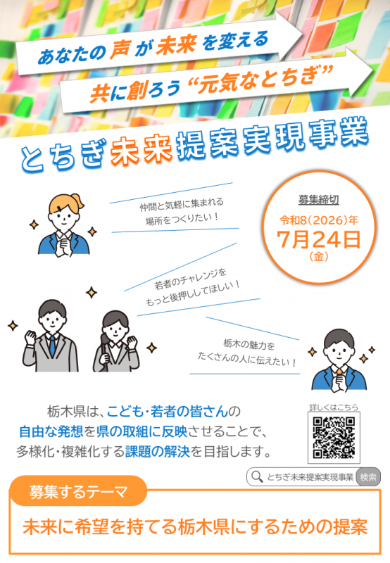 とちぎ未来提案実現事業チラシ表面