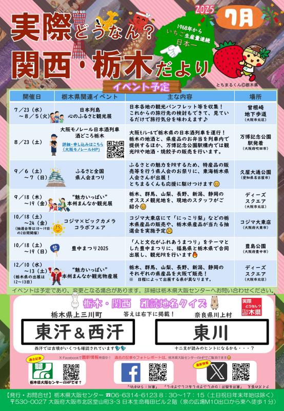 実際どうなん？関西・栃木だより202507