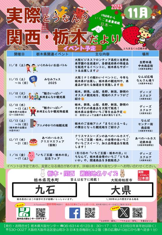 実際どうなん?関西・栃木だより202511