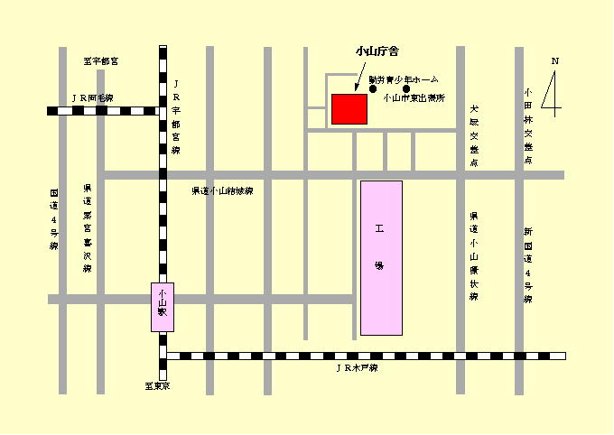 小山庁舎案内図