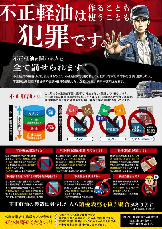 不正軽油撲滅啓発チラシ裏