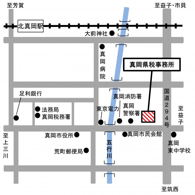 真岡県税事務所地図