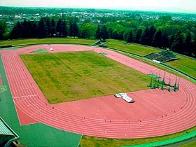 写真：陸上競技場の上空写真