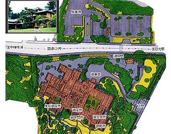 日光田母沢御用邸記念公園内マップ