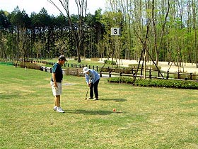 写真：グランドゴルフで楽しむ様子