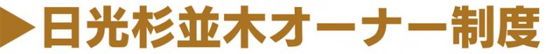 日光杉並木オーナー制度