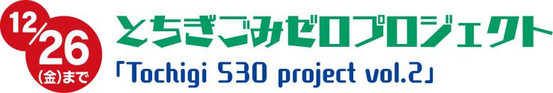 12月26日（金曜日）まで とちぎごみゼロ プロジェクト