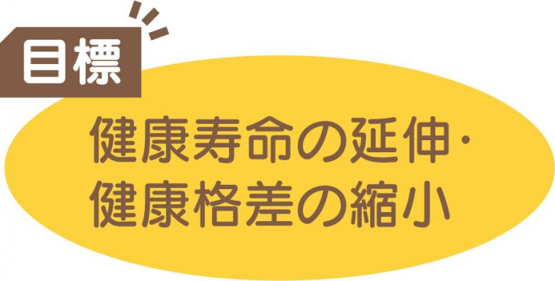 目標：健康寿命の延伸・健康格差の縮小