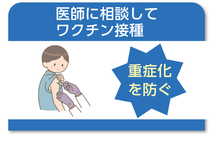 医師に相談してワクチン接種 重症化を防ぐ