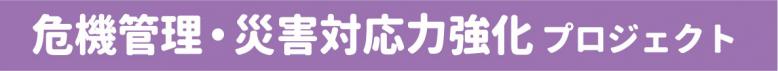 危機管理・災害対応力強化プロジェクト