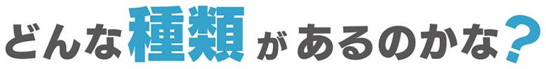 どんな種類があるのかな？