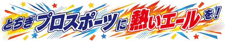 とちぎプロスポーツに熱いエールを!