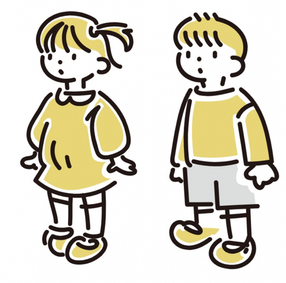 男の子と女の子のイラスト