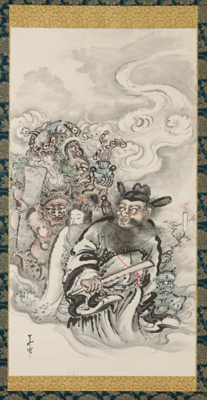 田﨑草雲≪鍾馗嫁妹図≫ 1876年　草雲美術館蔵