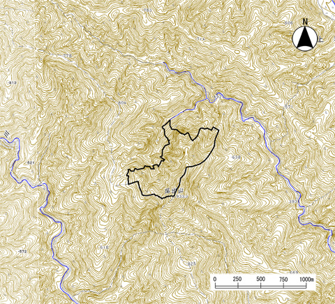 尾出山位置図