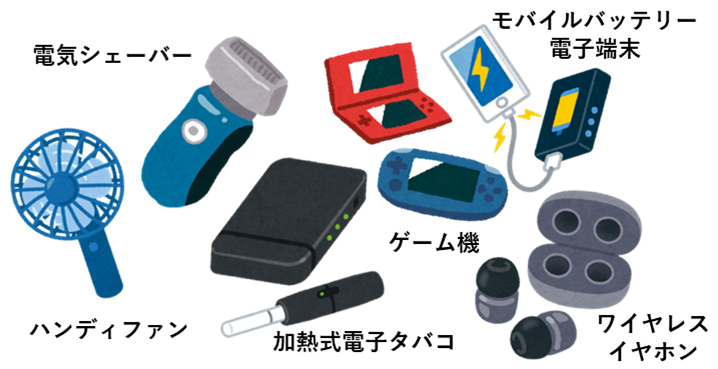 リチウムイオン電池を使用した製品の一例