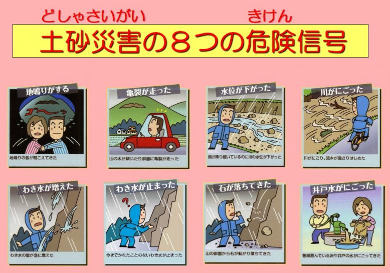 土砂災害の8つの危険