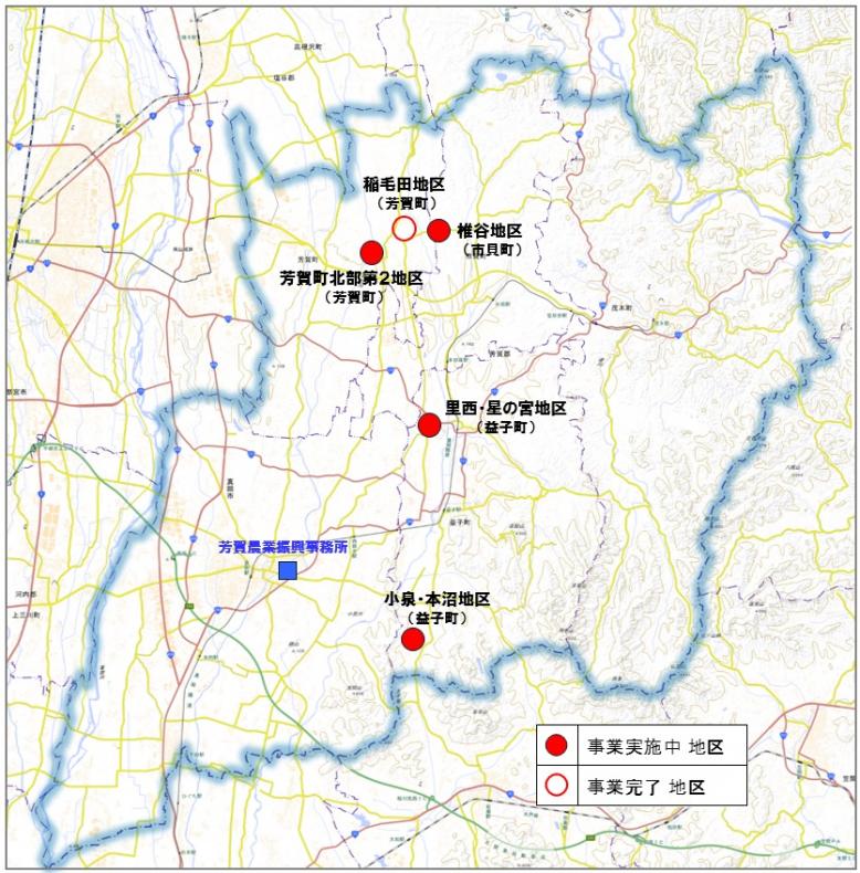 農地整備地区位置図
