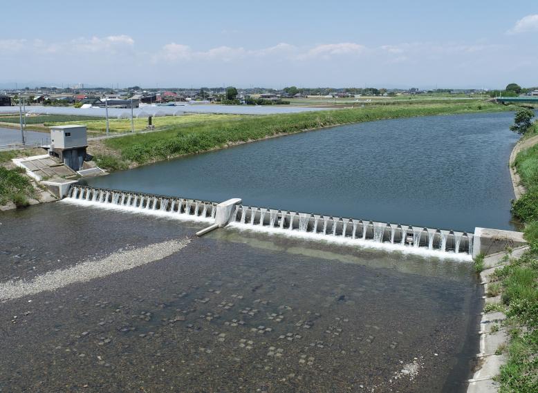 蟹川堰完成後写真