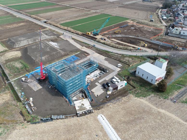 工事中の石川排水機場