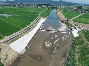 押切用水堰　第２工事完了