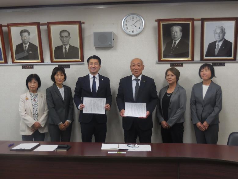 矢板市長及び議会議長への要請