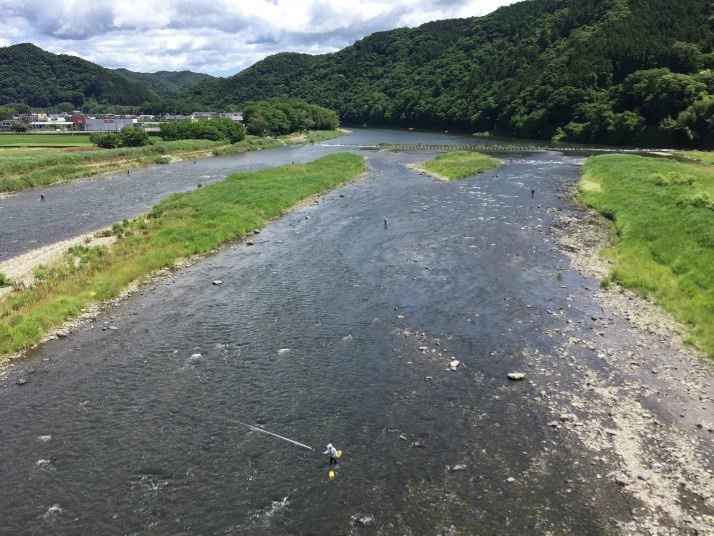 烏山大橋から見た那珂川