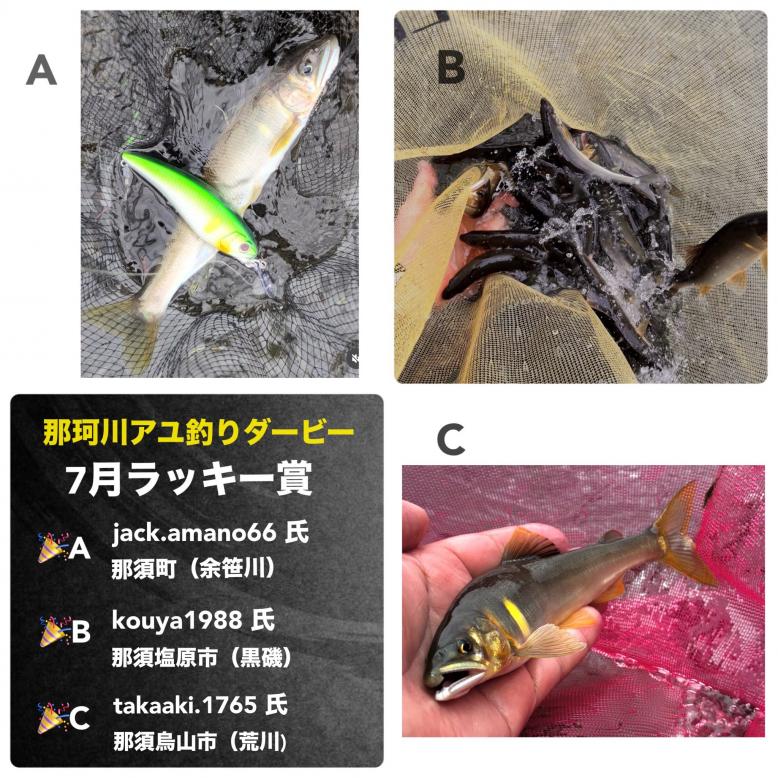 ７月ラッキー賞結果