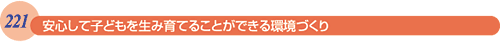 221 安心して子どもを生み育てることができる環境づくり