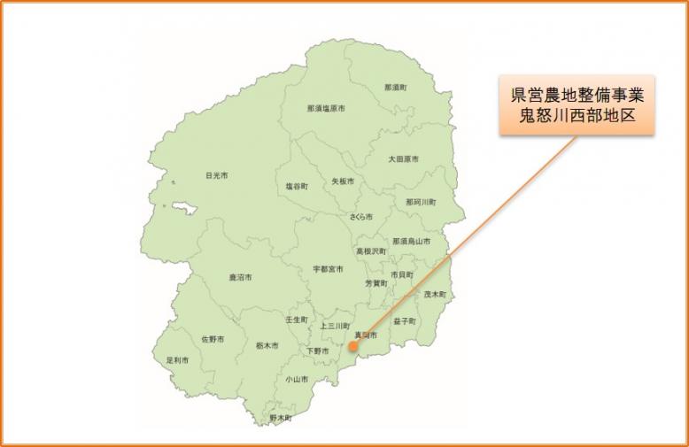 令和3年度農政部事後評価実施事業位置図