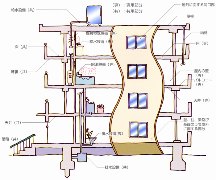 イラスト 検査対象（共同住宅）