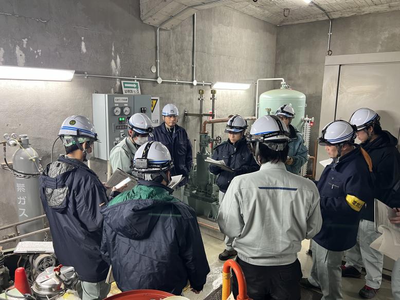 油圧作成訓練操作手順確認作業