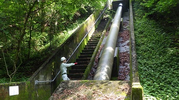 送水管路点検