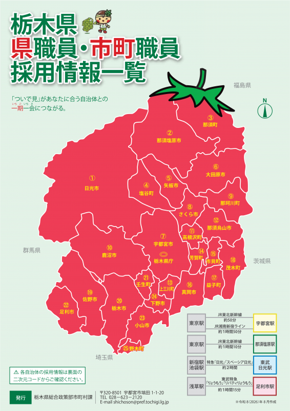 栃木県県職員・市町職員採用情報一覧