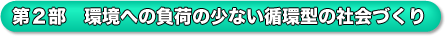 第2部 環境への負荷の少ない循環型の社会づくり