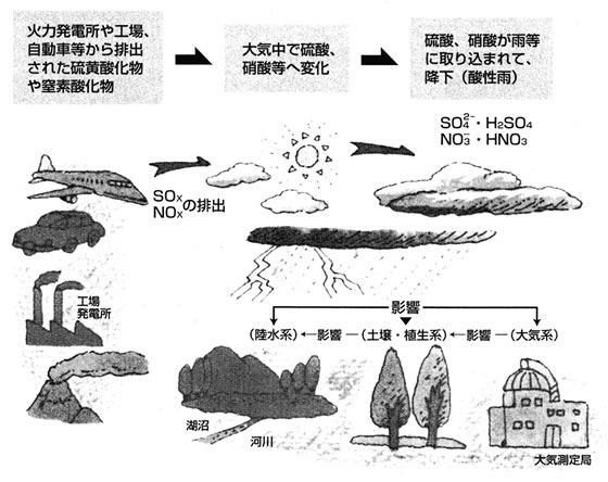酸性雨発生の仕組み