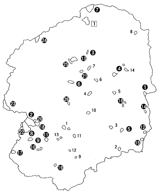 図2−2−5 自然(緑地)環境保全地域の指定状況(17年度末)