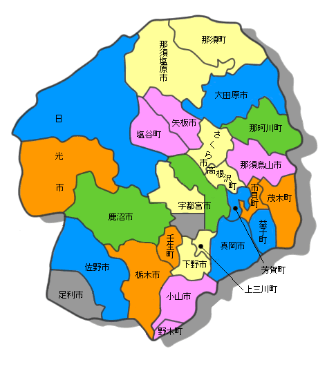 栃木県地図