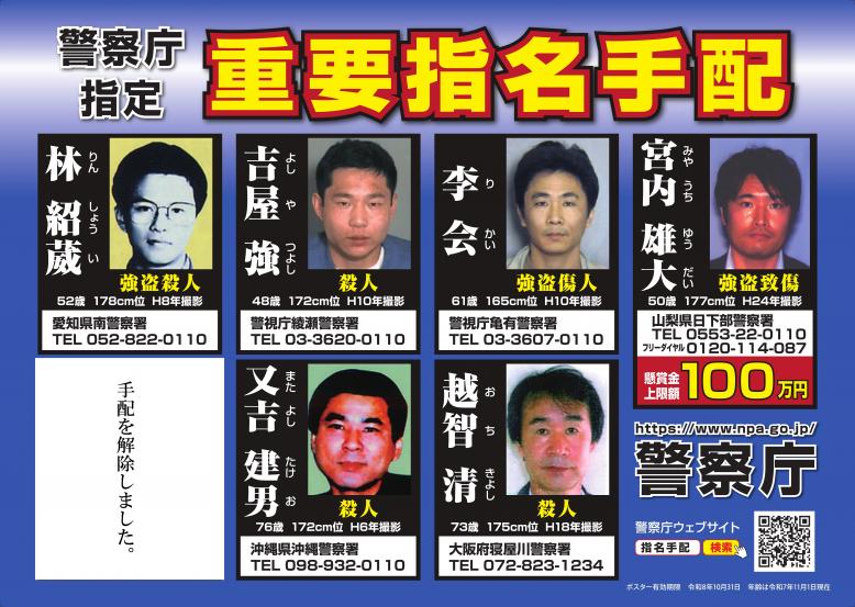 警察庁指定重要指名手配(2)