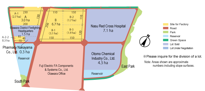 Nakadahara Industrial Park Lot Map
