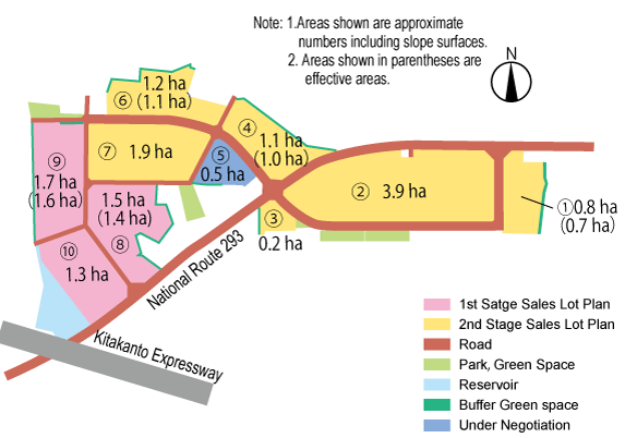 Lot Map of Sano-Tanuma Inter Industrial Park