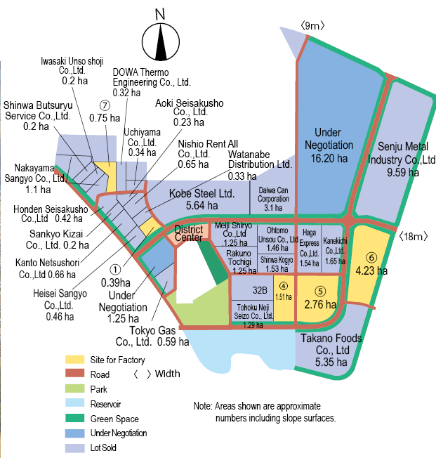 Moka No.5 Industrial Park Lot Map