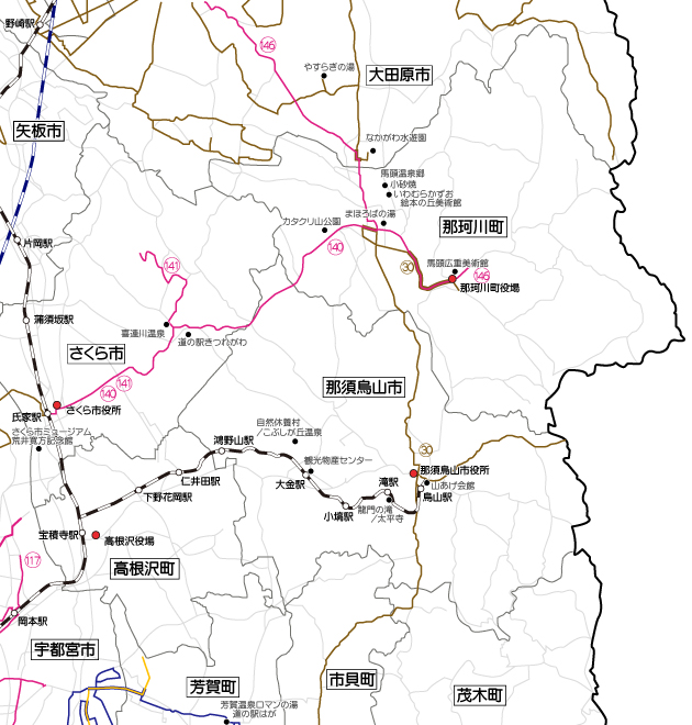 栃木県地図