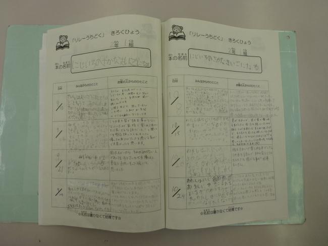 リレー家読記録表
